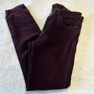 Blank NYC Women's Corduroy Skinny Jeans Plum Colored‎ Size 29